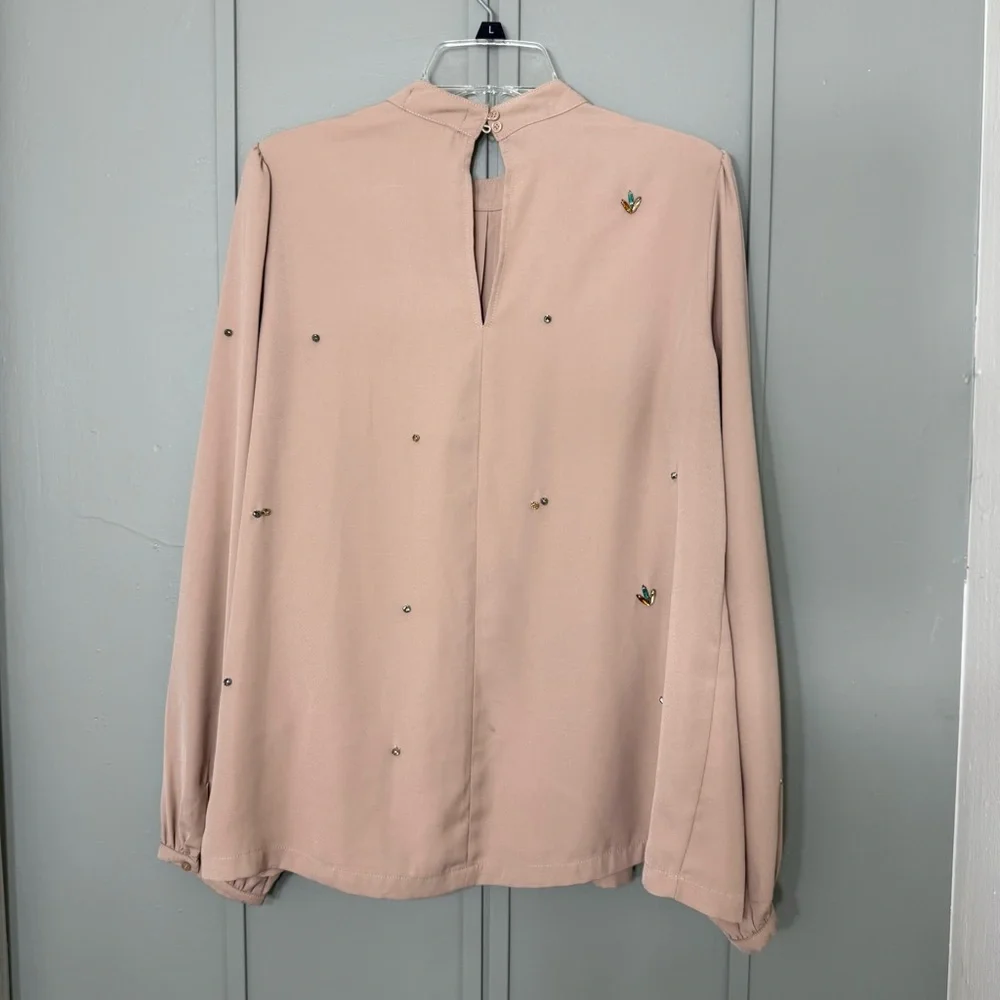 Pleated Blouse with Embellishments - Picture 2 of 2